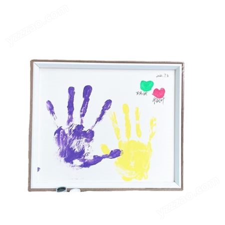 木质相框DIY情侣手印脚印油画画框挂墙手工摆台儿童手指画批发